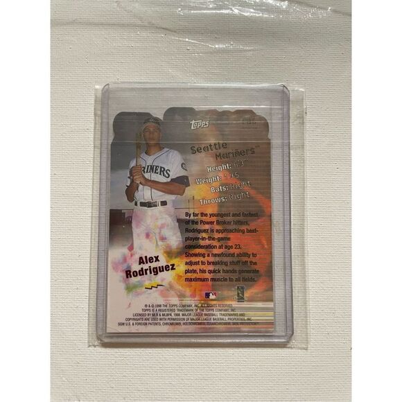 1998 Topps power broker refractor Alex Rodriguez #PB-6 mint condition - Picture 2 of 2